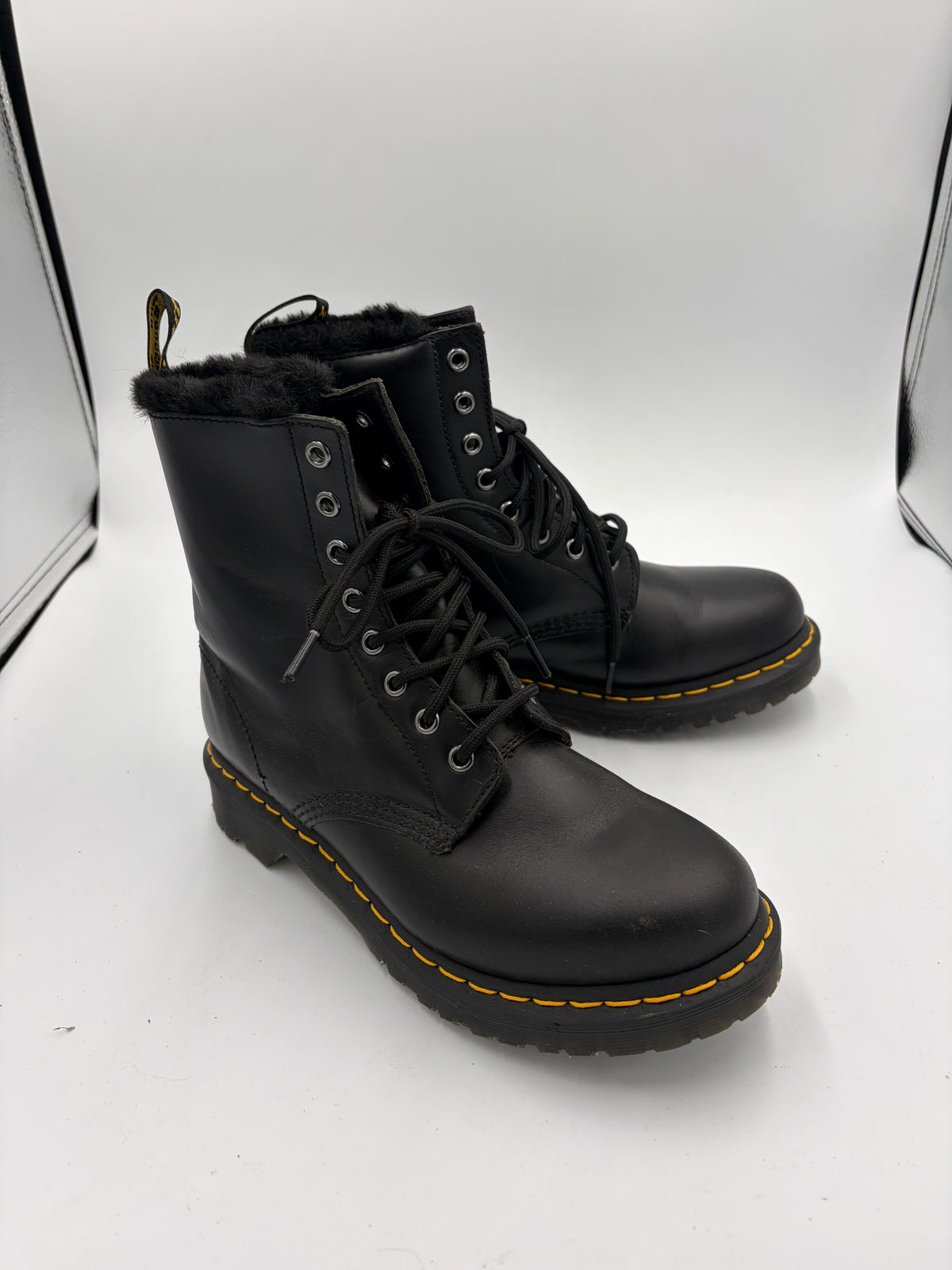 Black Dr. Martens Soft inside combat boots, 9