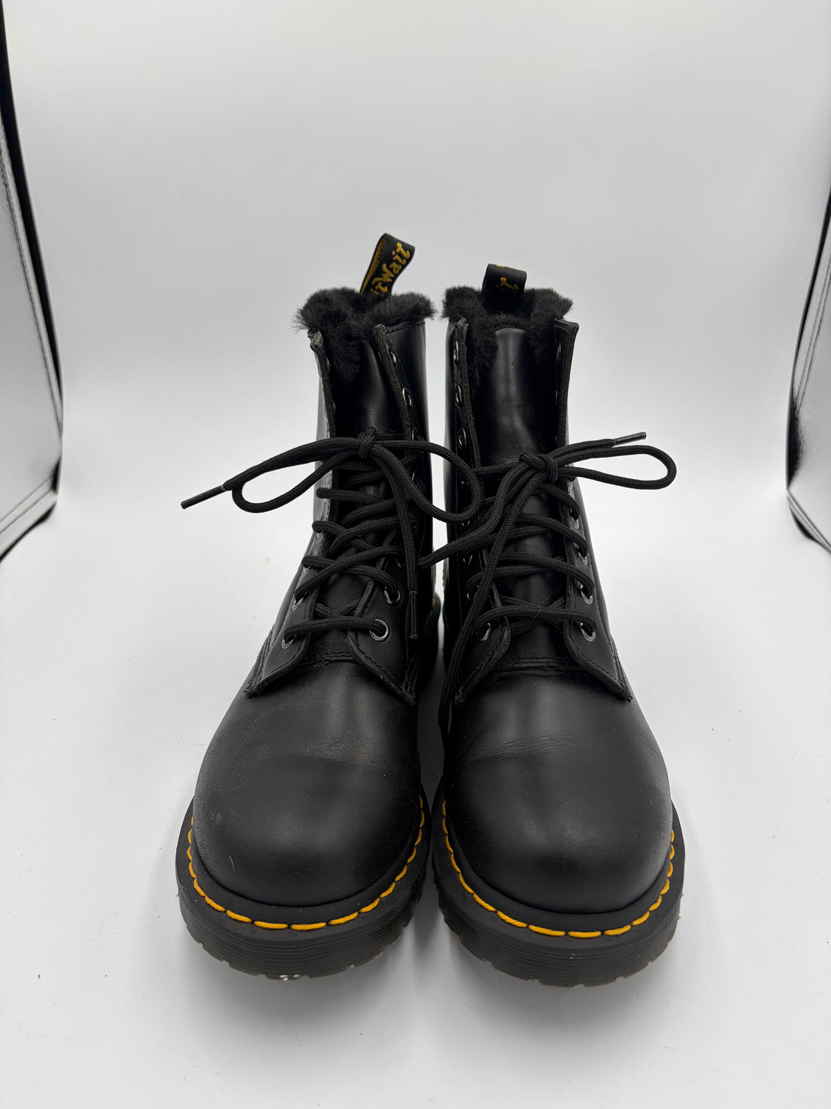 Black Dr. Martens Soft inside combat boots, 9