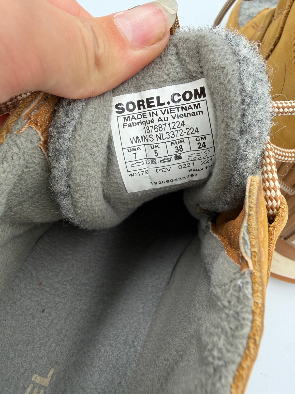 Brown/Grey Sorel Hiking Boots, 7