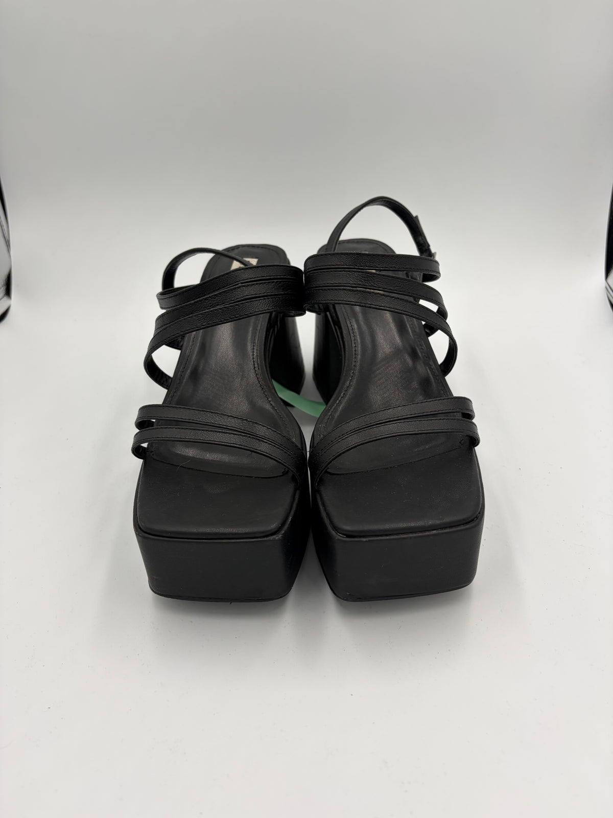 Black Steve Madden Platform Sandals, 10