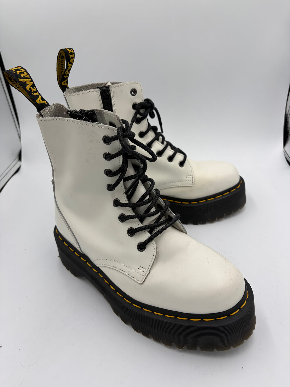 White Dr. Martens Jadon Platform, 7
