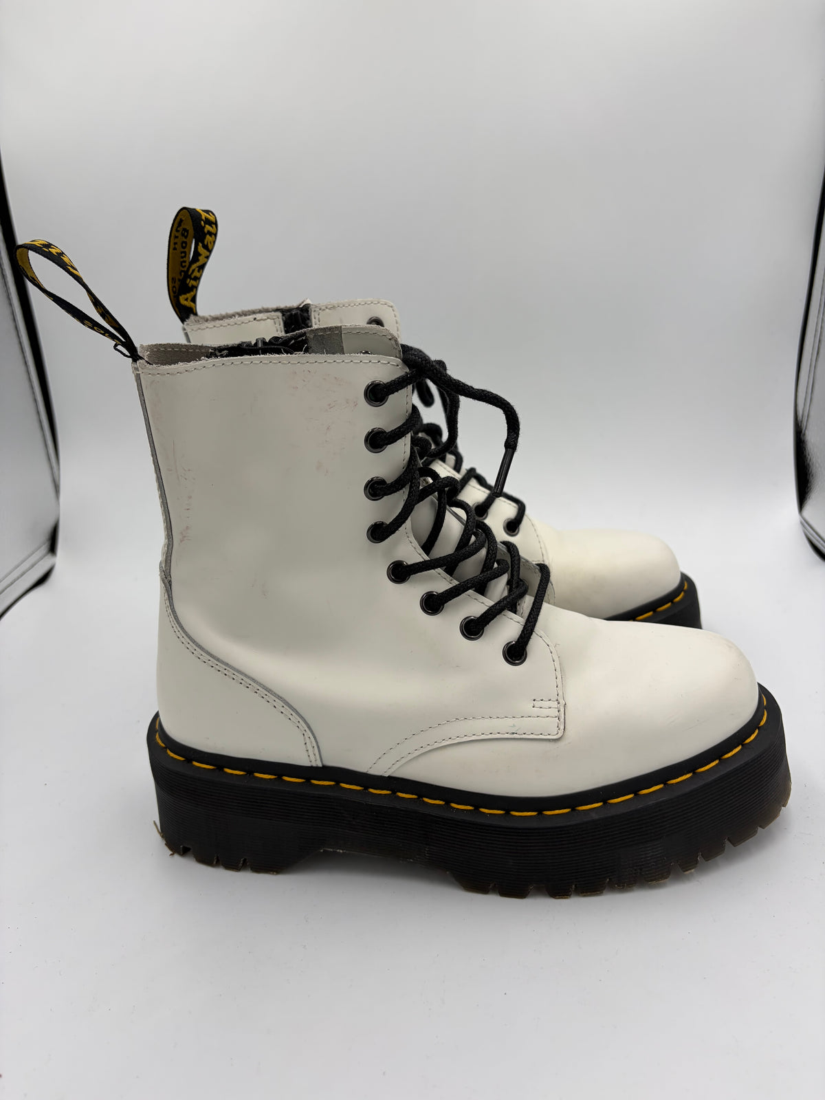 White Dr. Martens Jadon Platform, 7