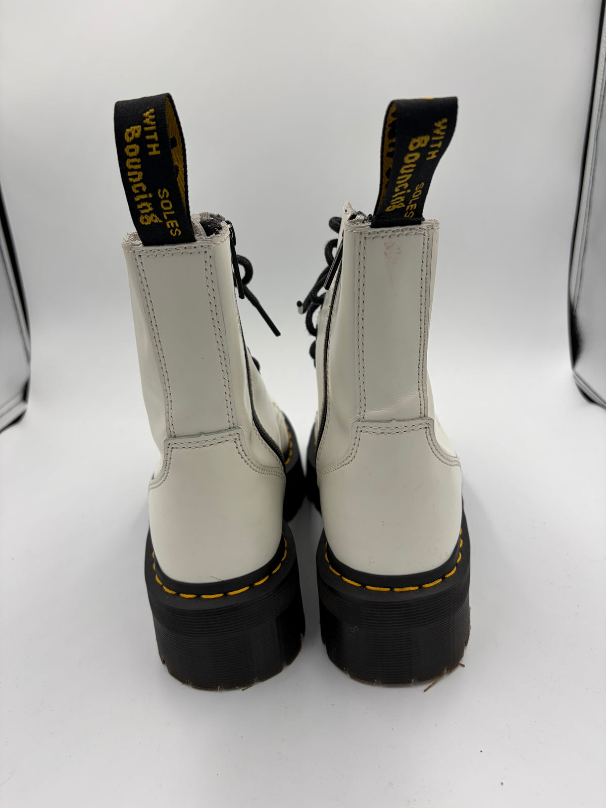 White Dr. Martens Jadon Platform, 7
