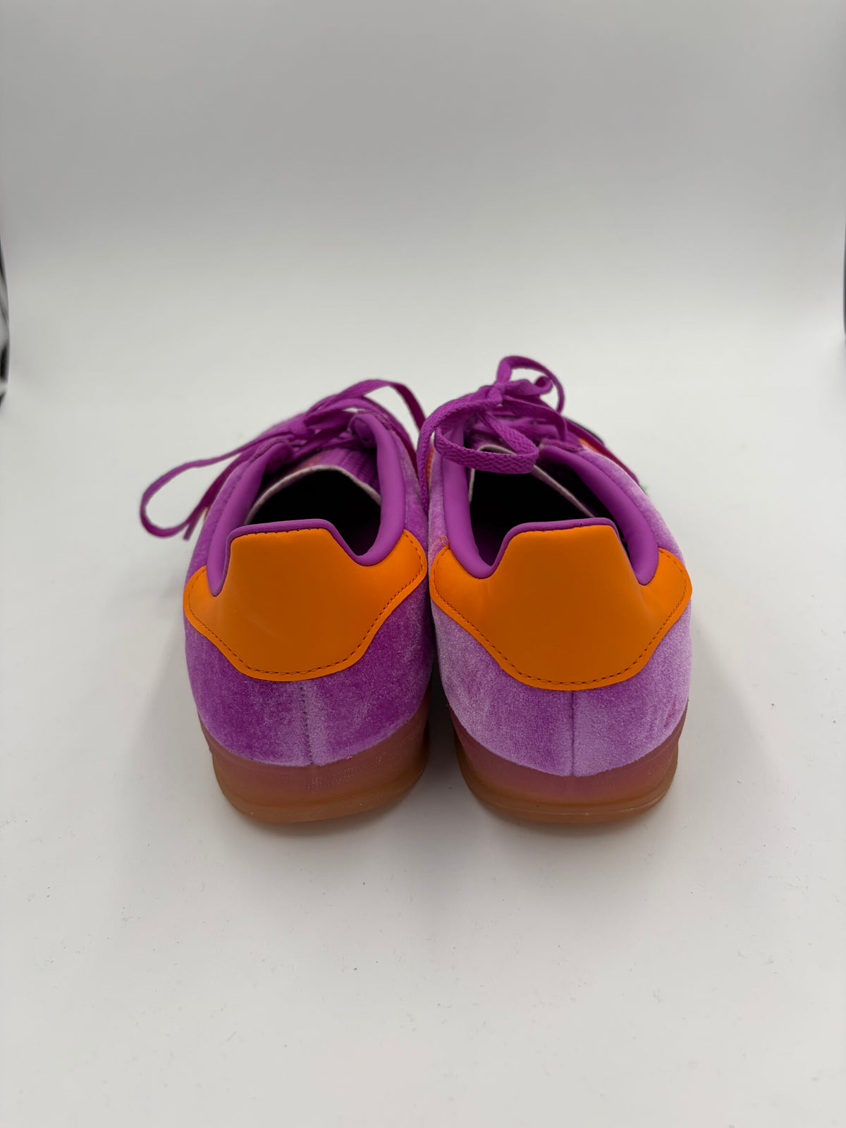 Purple Adidas Gazelles, 9