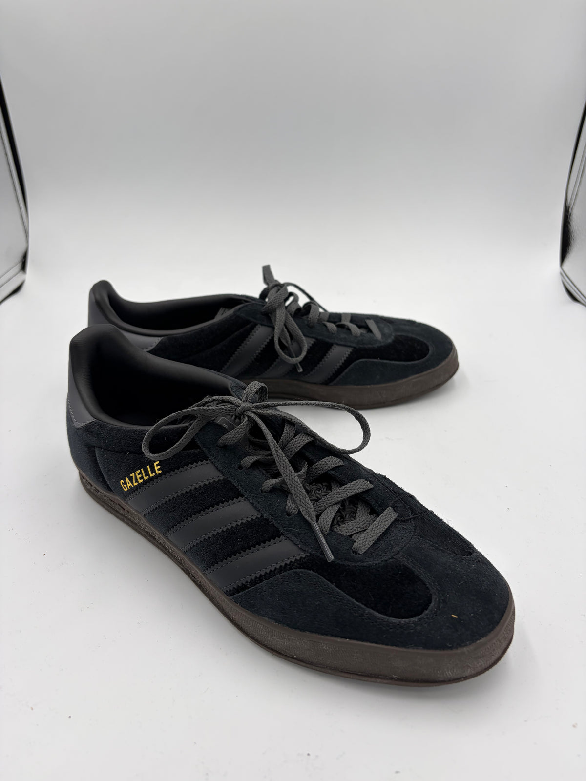 Black Adidas Gazelles, 9