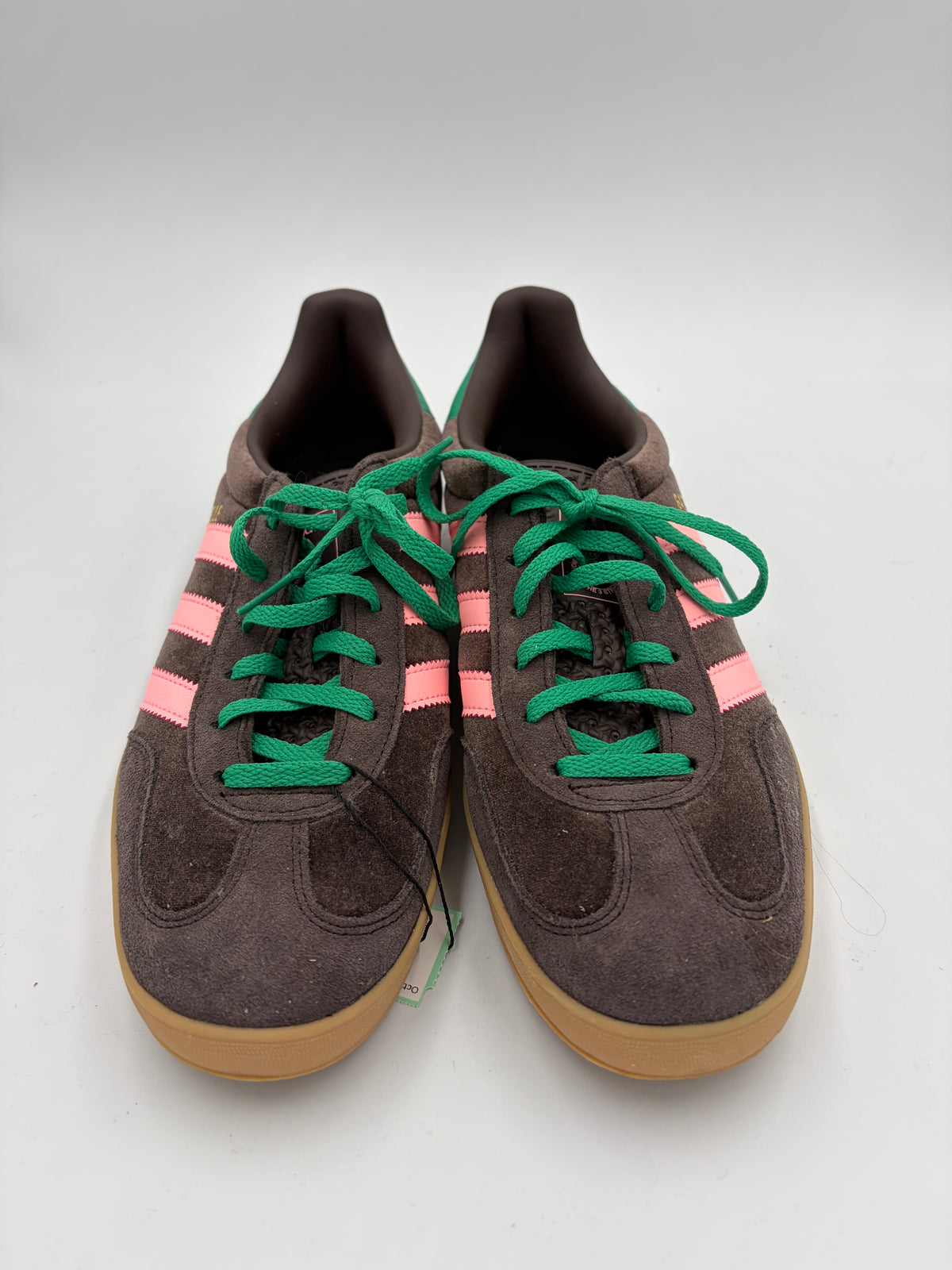 Brown Adidas Gazelles, 9