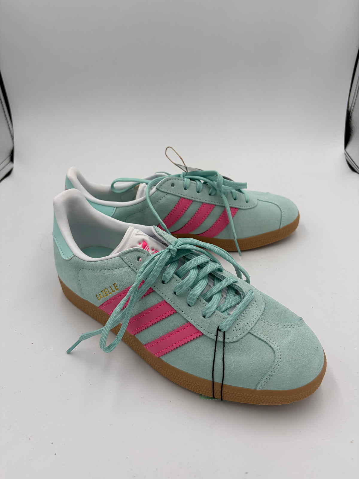 Teal Adidas Gazelles, 9