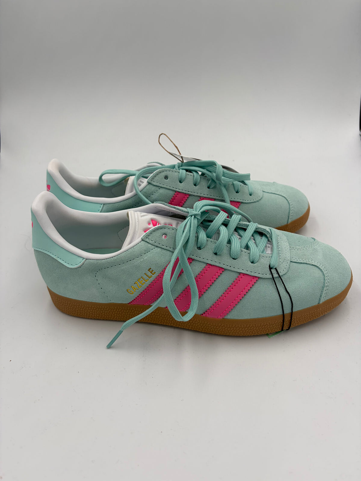 Teal Adidas Gazelles, 9