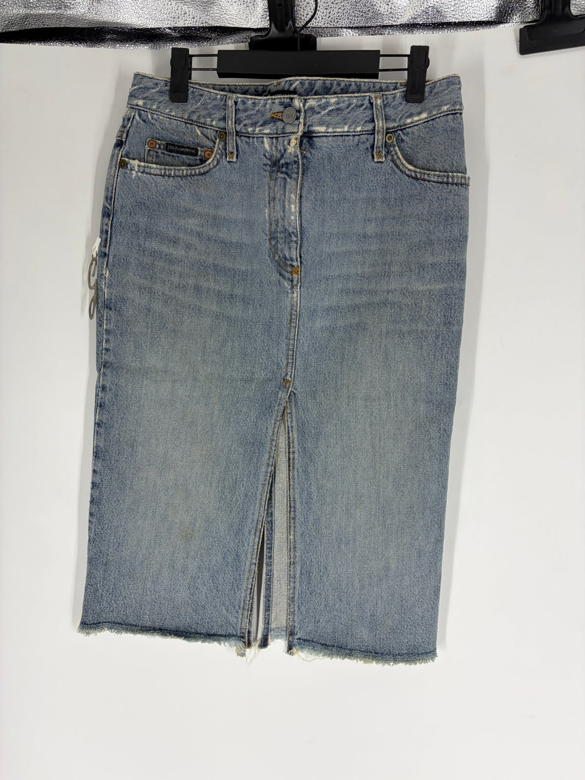 Blue Dolce & Gabbana y2k denim midi, 40