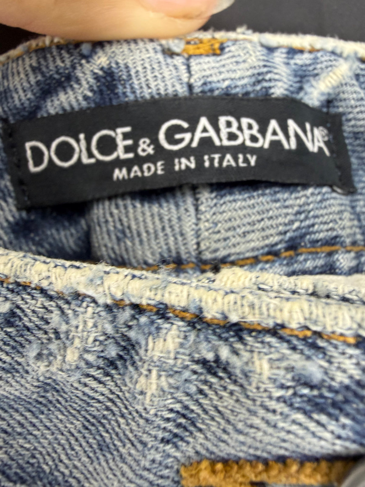 Blue Dolce & Gabbana y2k denim midi, 40