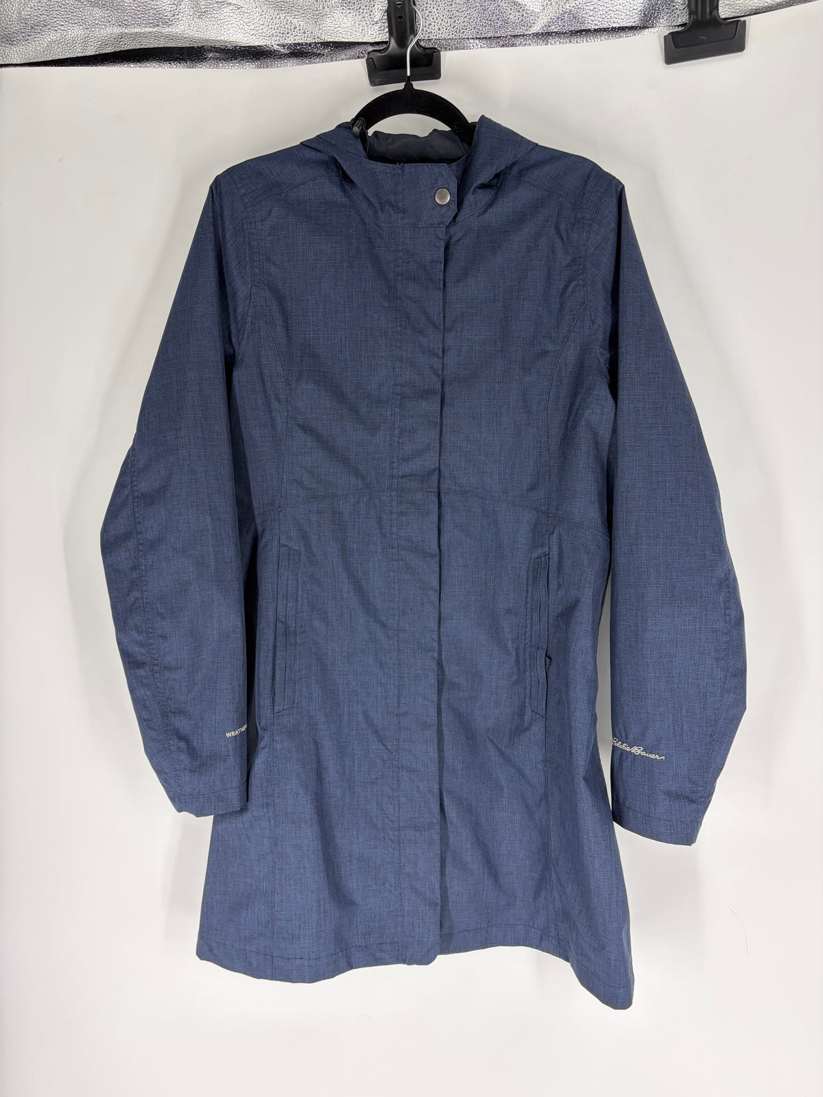 Blue Eddie Bauer Long Rain Jacket, M