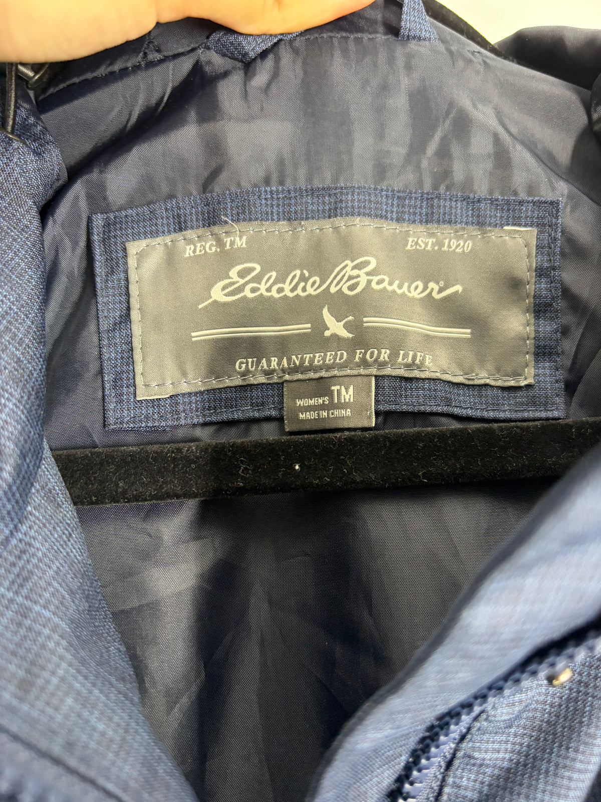 Blue Eddie Bauer Long Rain Jacket, M