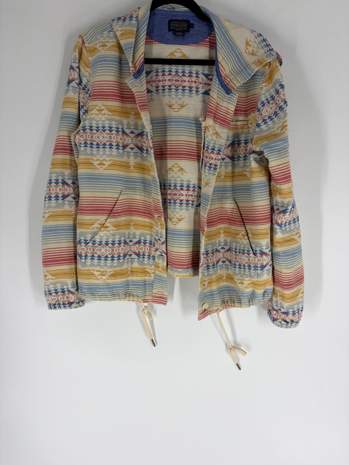 Multi Pendleton Flannel Hoodie, M