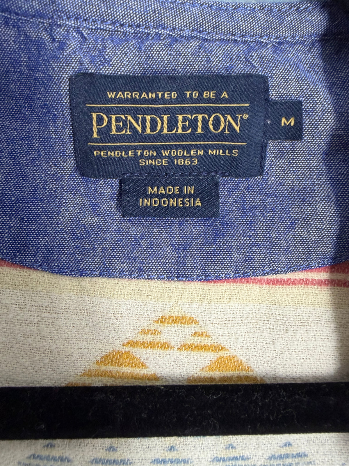 Multi Pendleton Flannel Hoodie, M