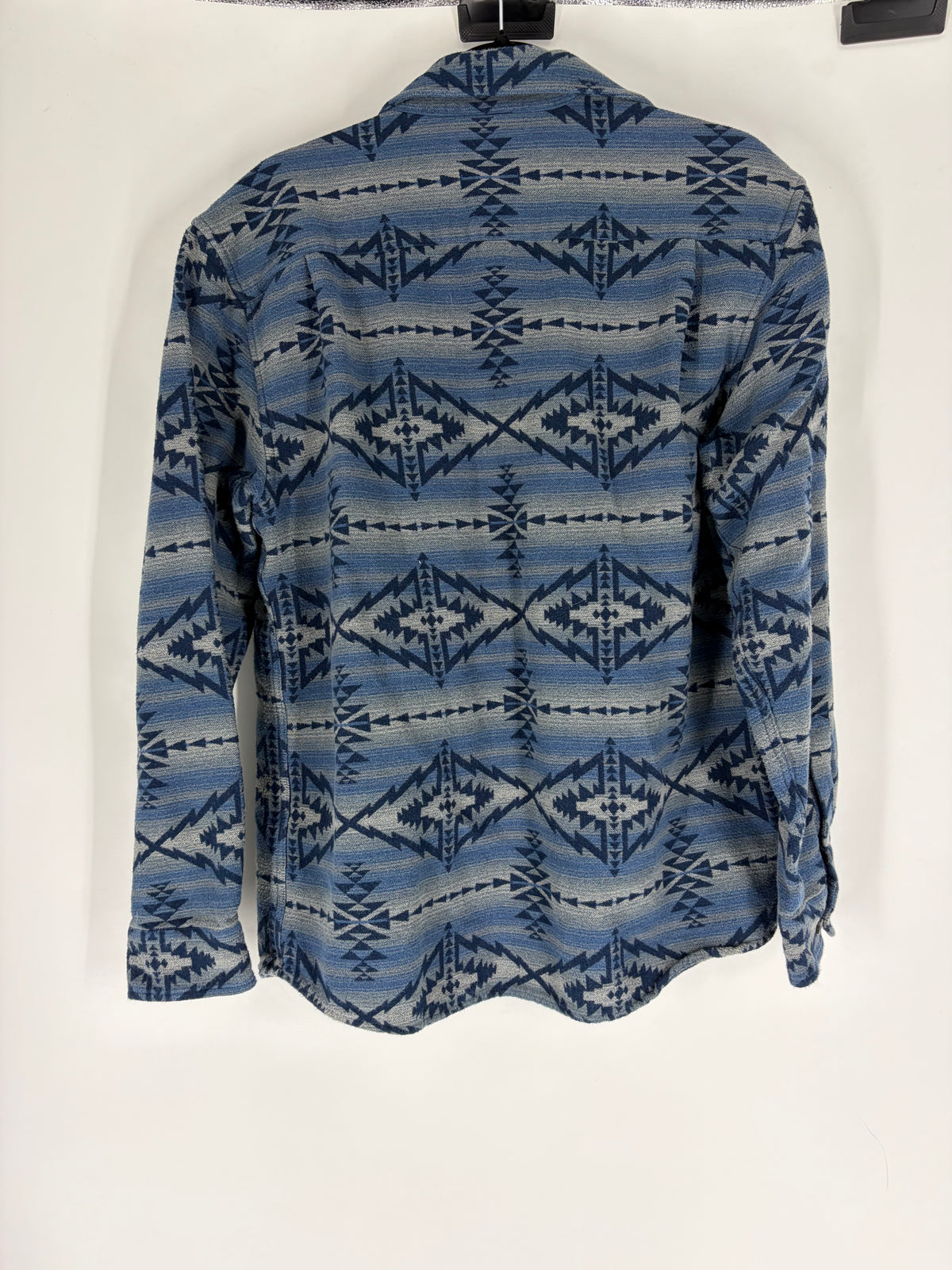 Blue Pendleton Patterned Flannel, M