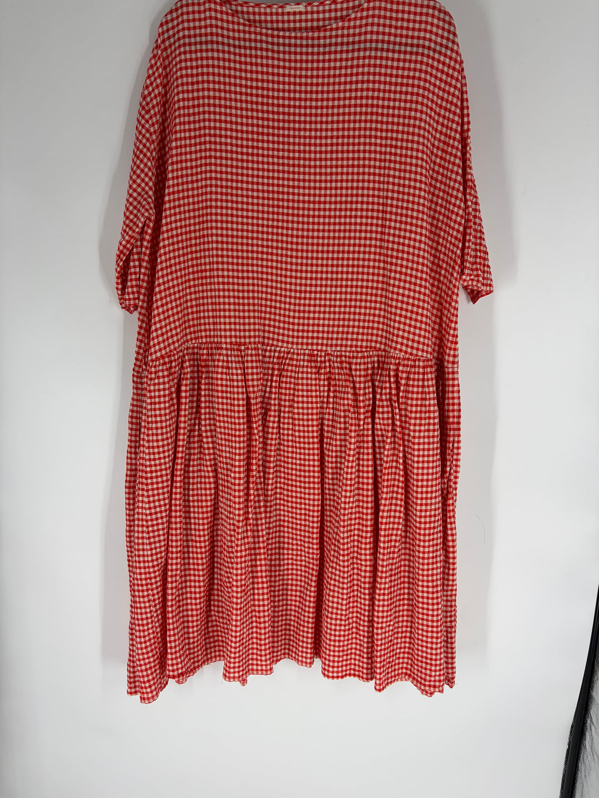 Red Apuntob Gingham Maxi Dress, 2