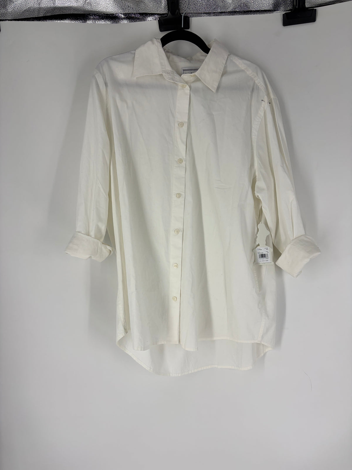 white RVCA button down NWT, S