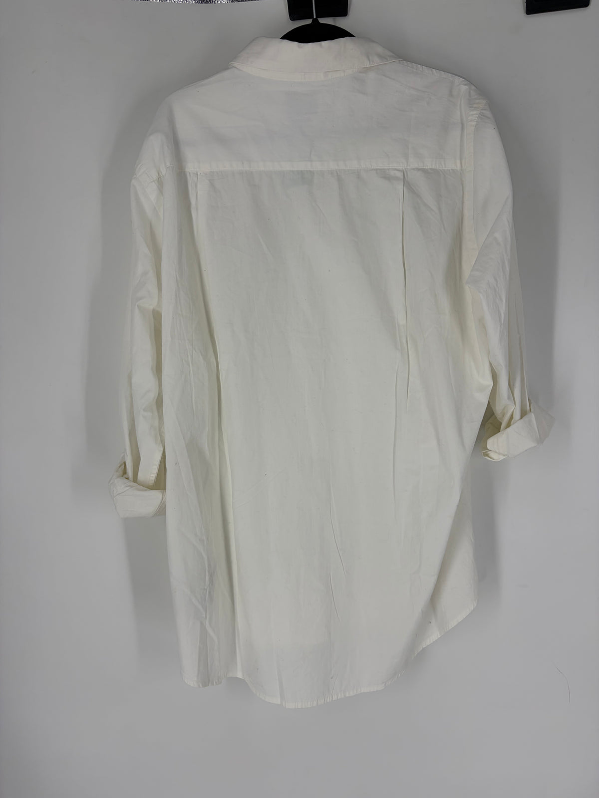 white RVCA button down NWT, S