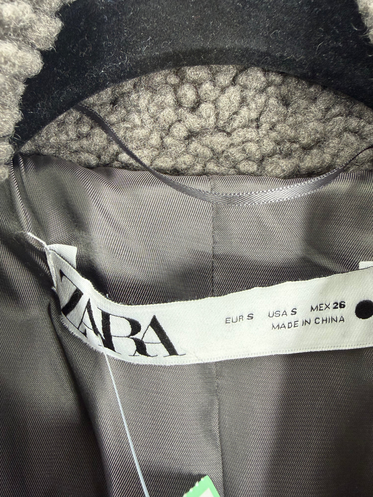 Brown Zara Teddy Long coat, S