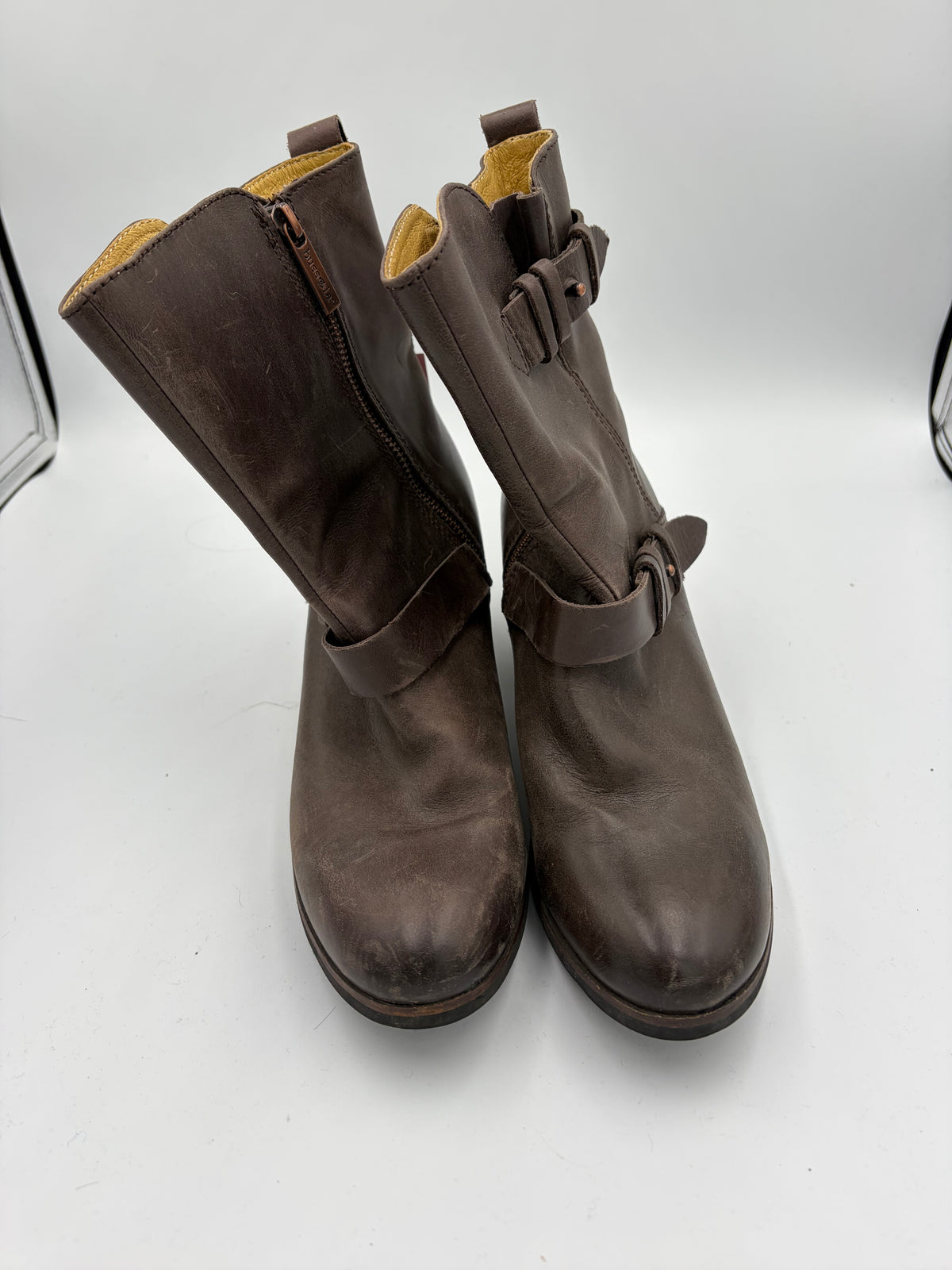 Brown Bussola Buckle Boots, 40