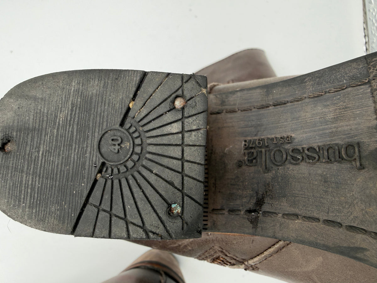 Brown Bussola Buckle Boots, 40