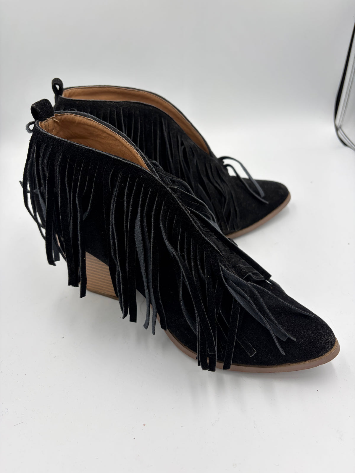 Black  Beast fringe boots, 9