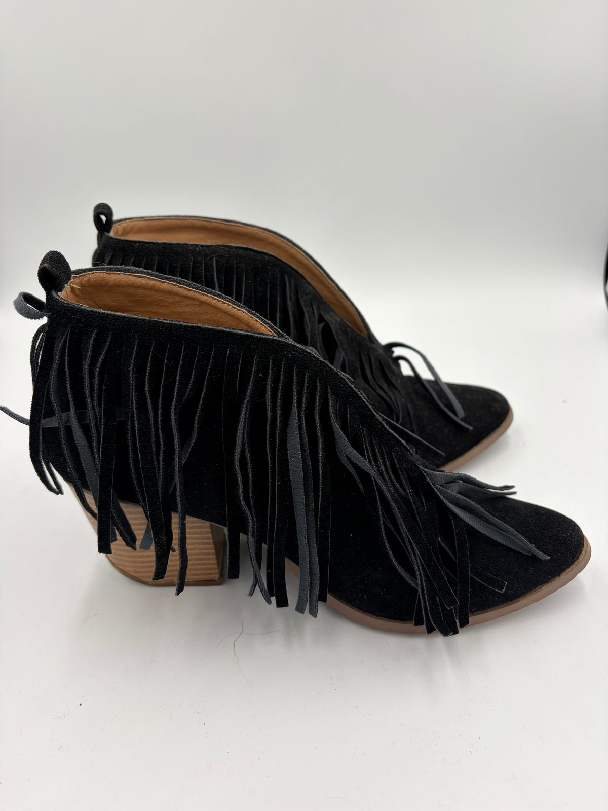 Black  Beast fringe boots, 9