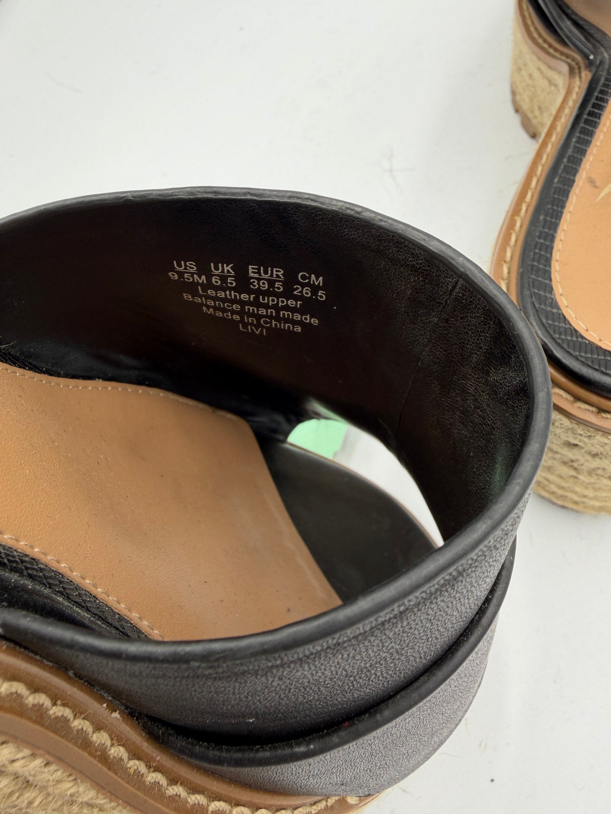 Black Sam Edelman platform buckle espadrilles, 9.5
