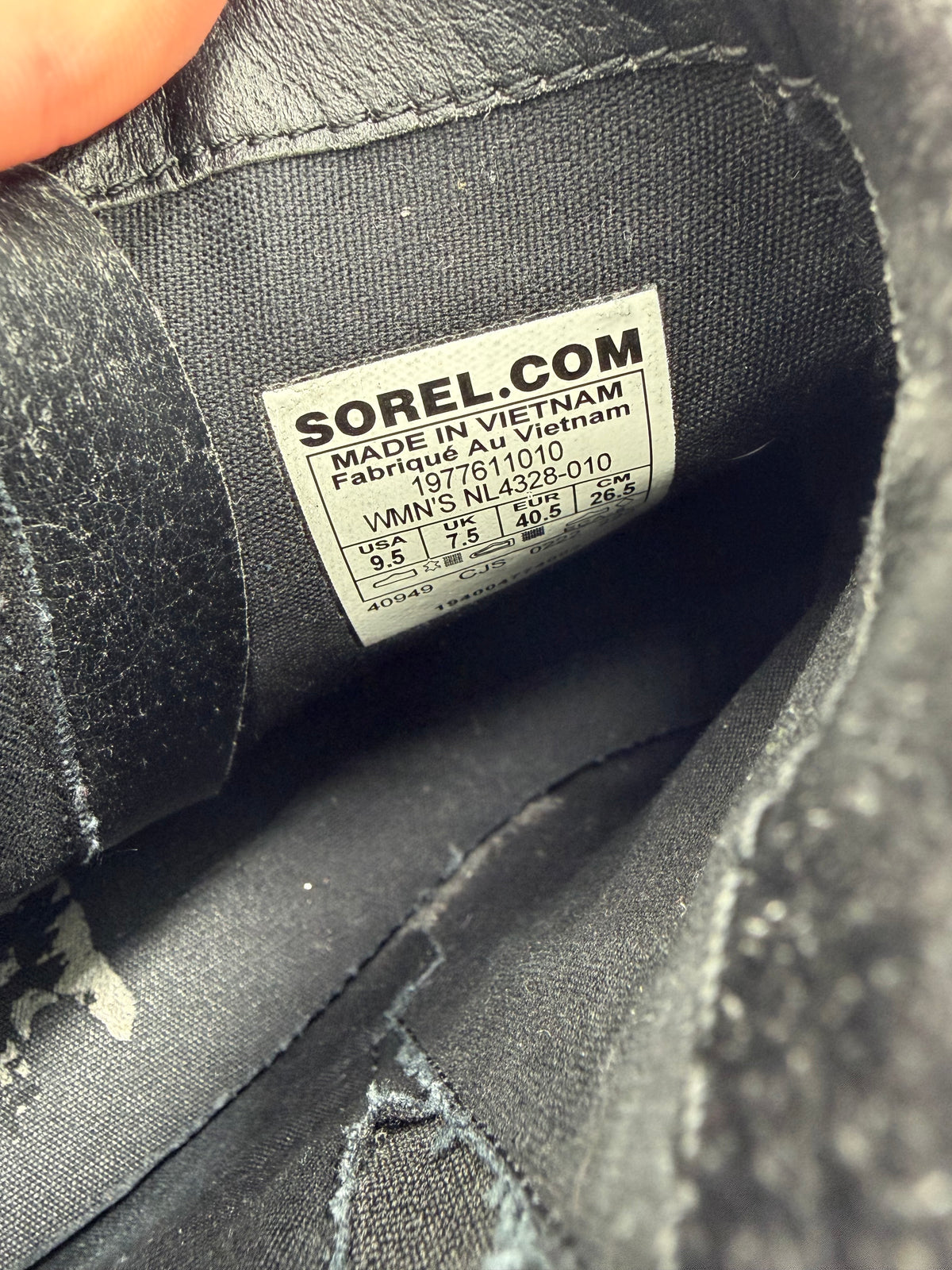 Black Sorel suede zipper boots, 9.5