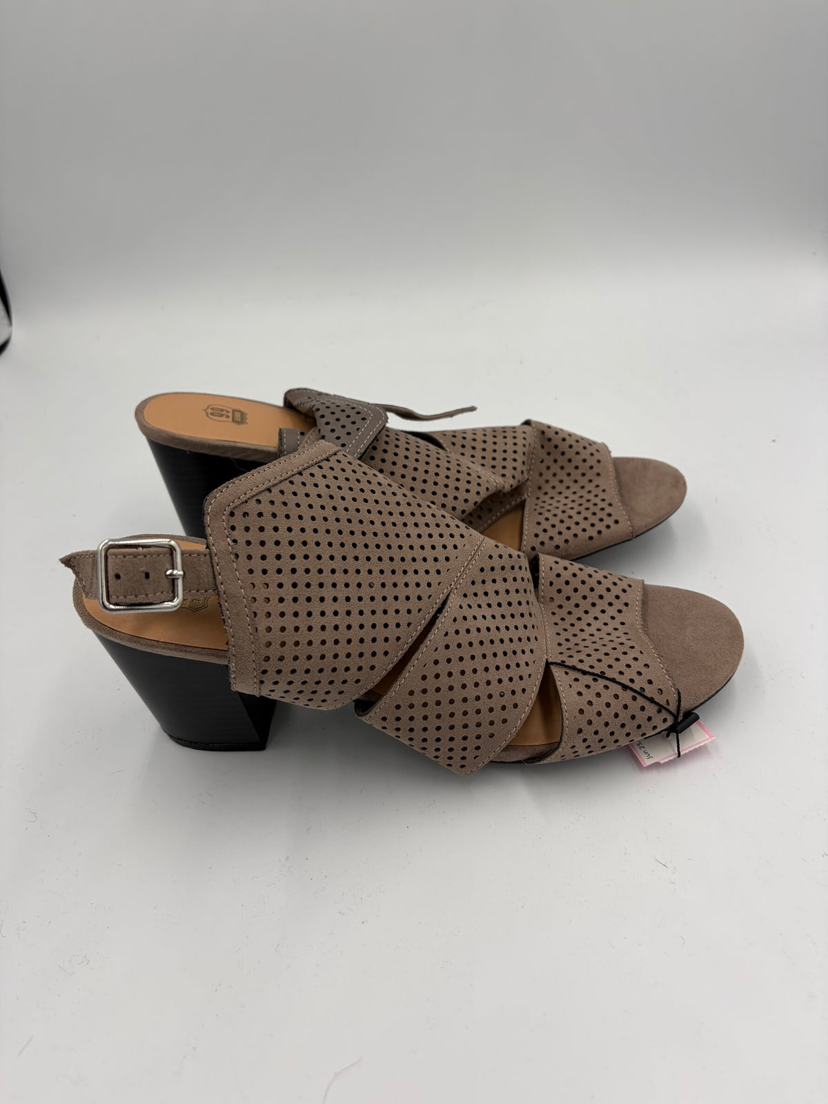 tan Route 66 open toed heels, 9