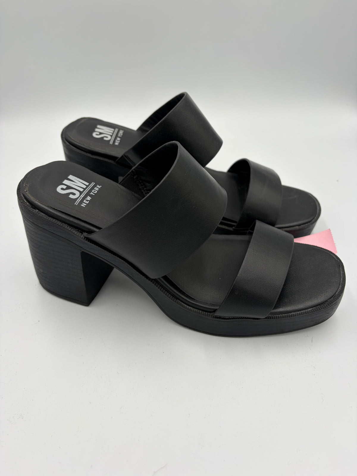 Black SM New York platform sandals, 9