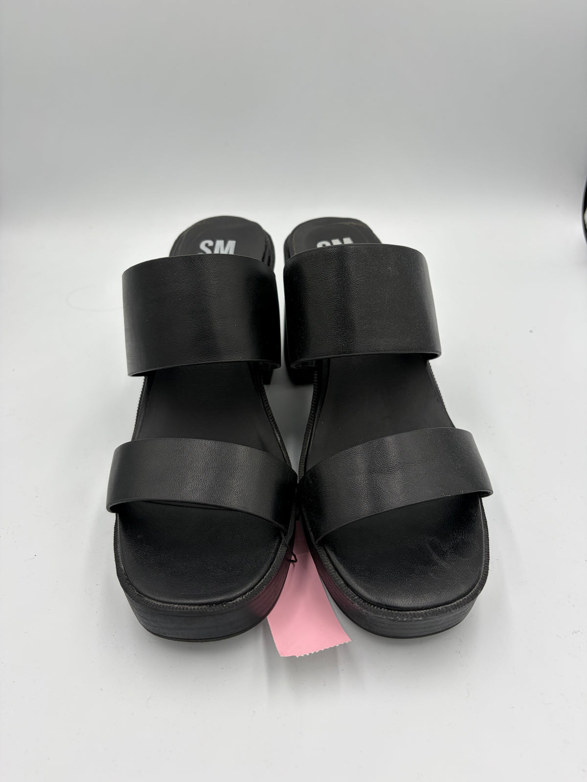 Black SM New York platform sandals, 9