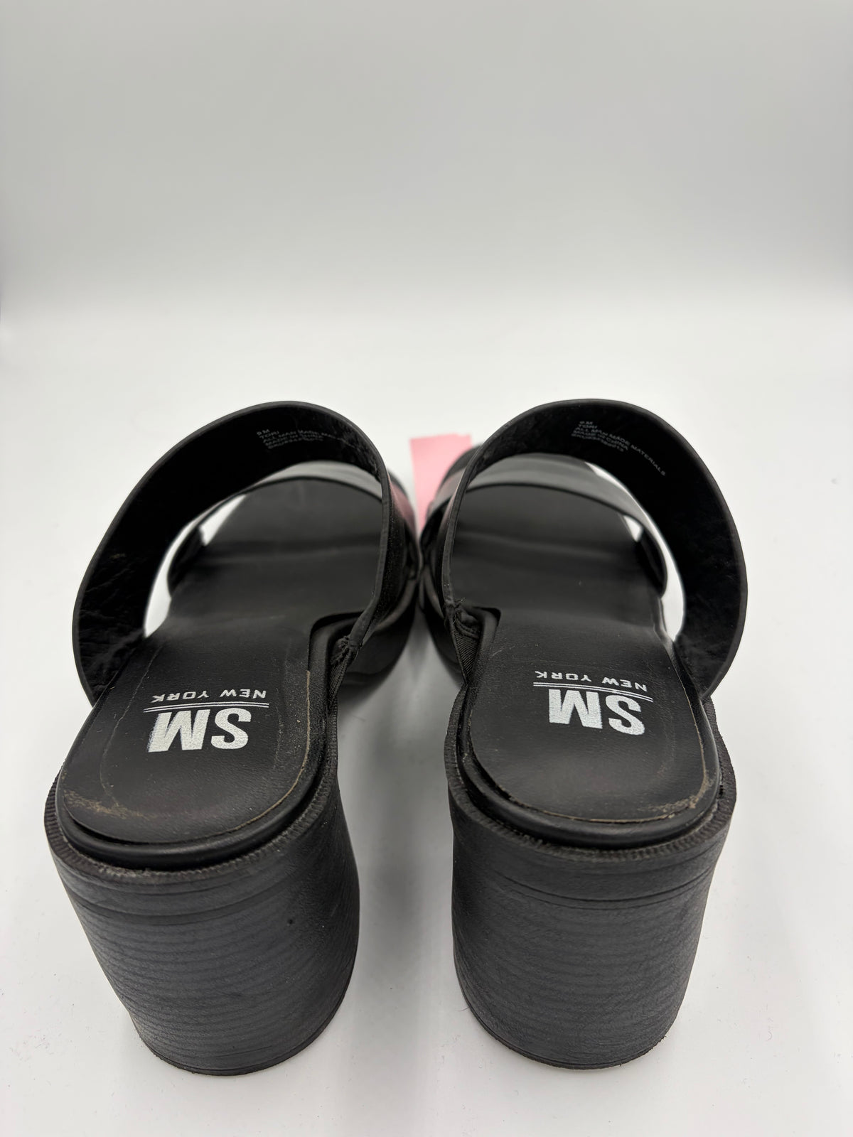 Black SM New York platform sandals, 9