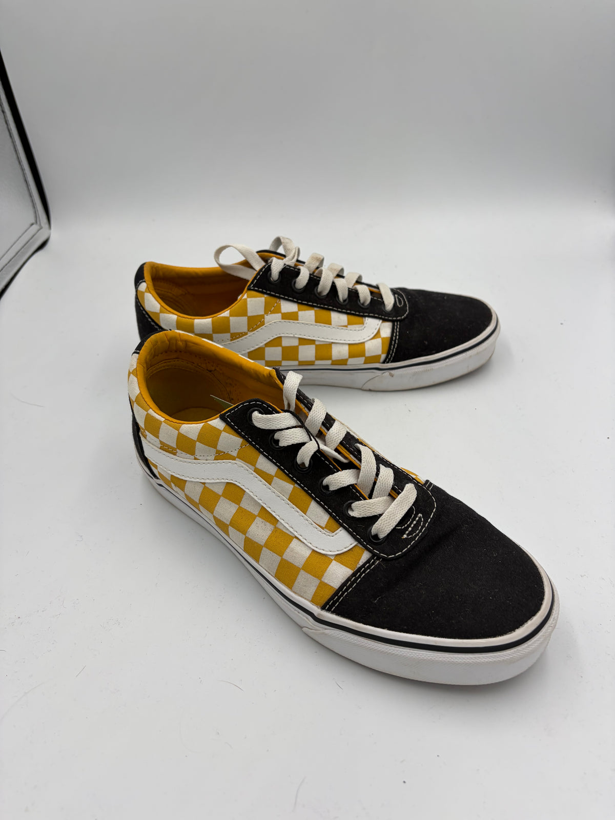 YEllow Vans checkered sneakers, 9
