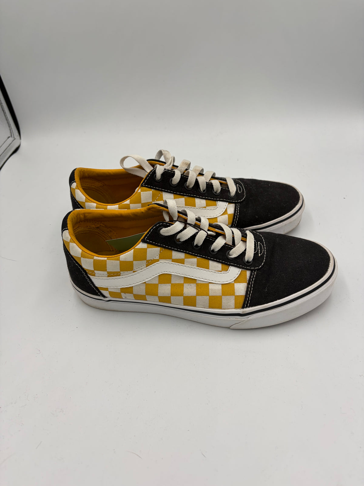 YEllow Vans checkered sneakers, 9