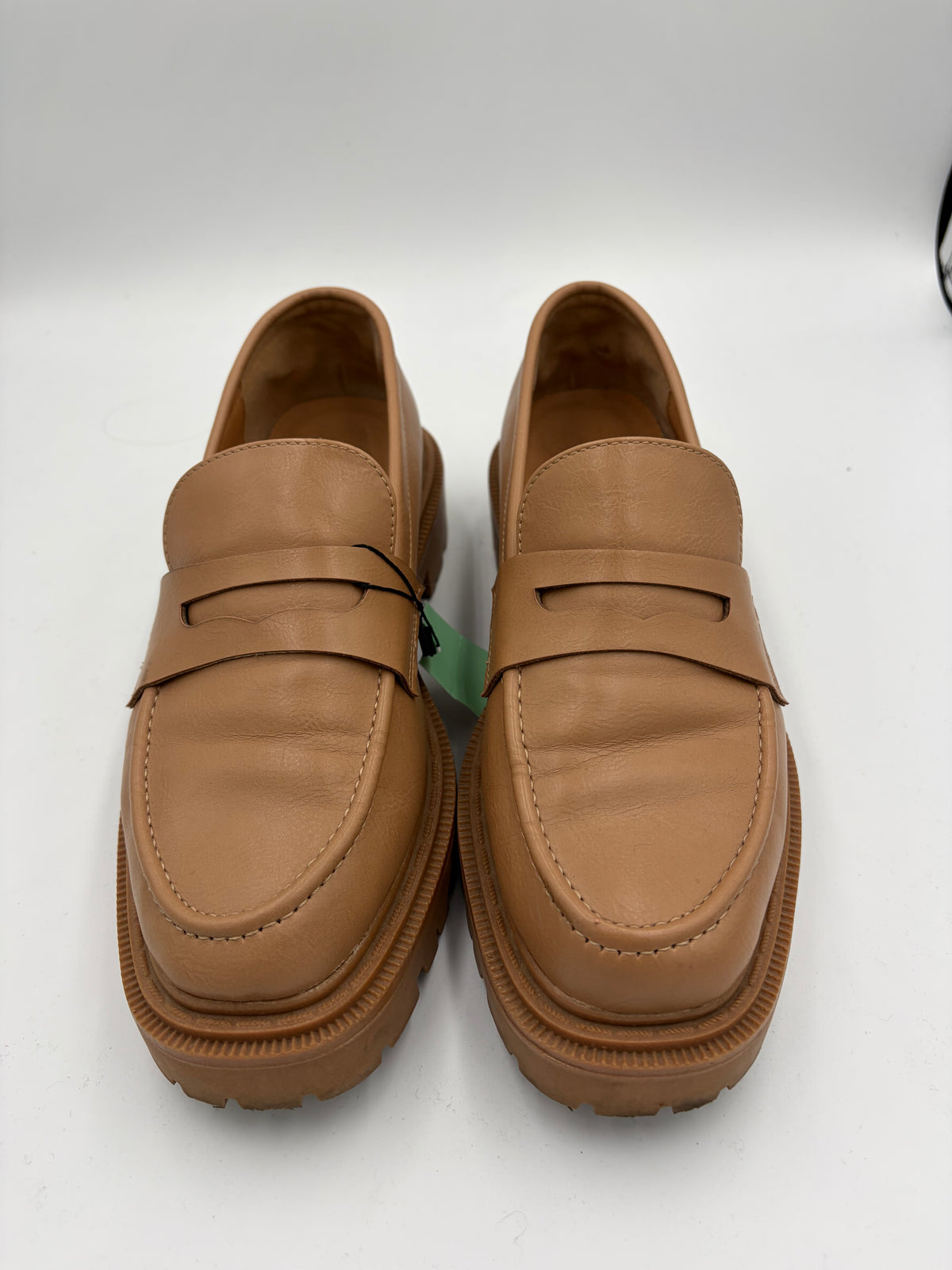 Tan  chunky loafers, 9