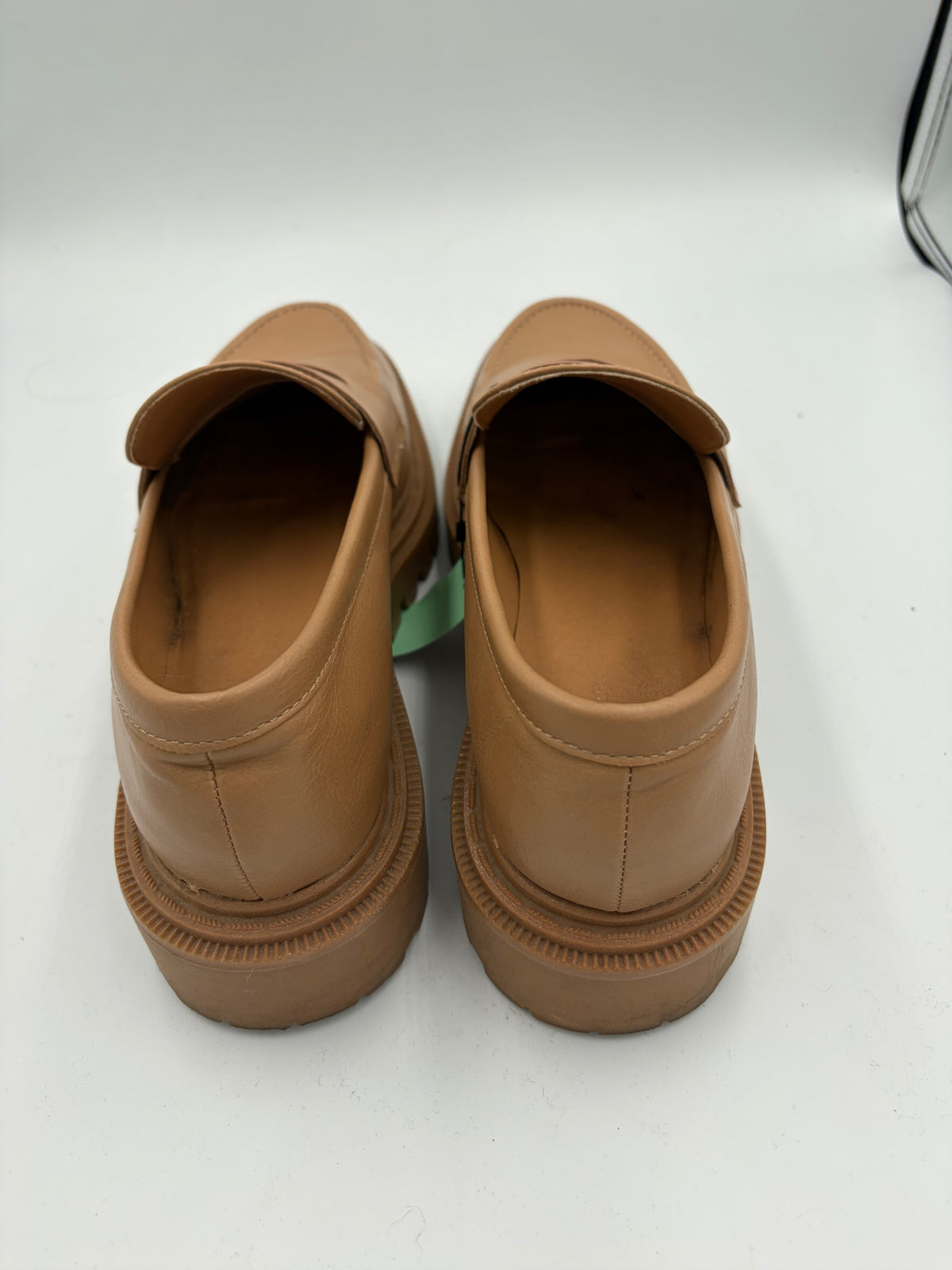 Tan  chunky loafers, 9