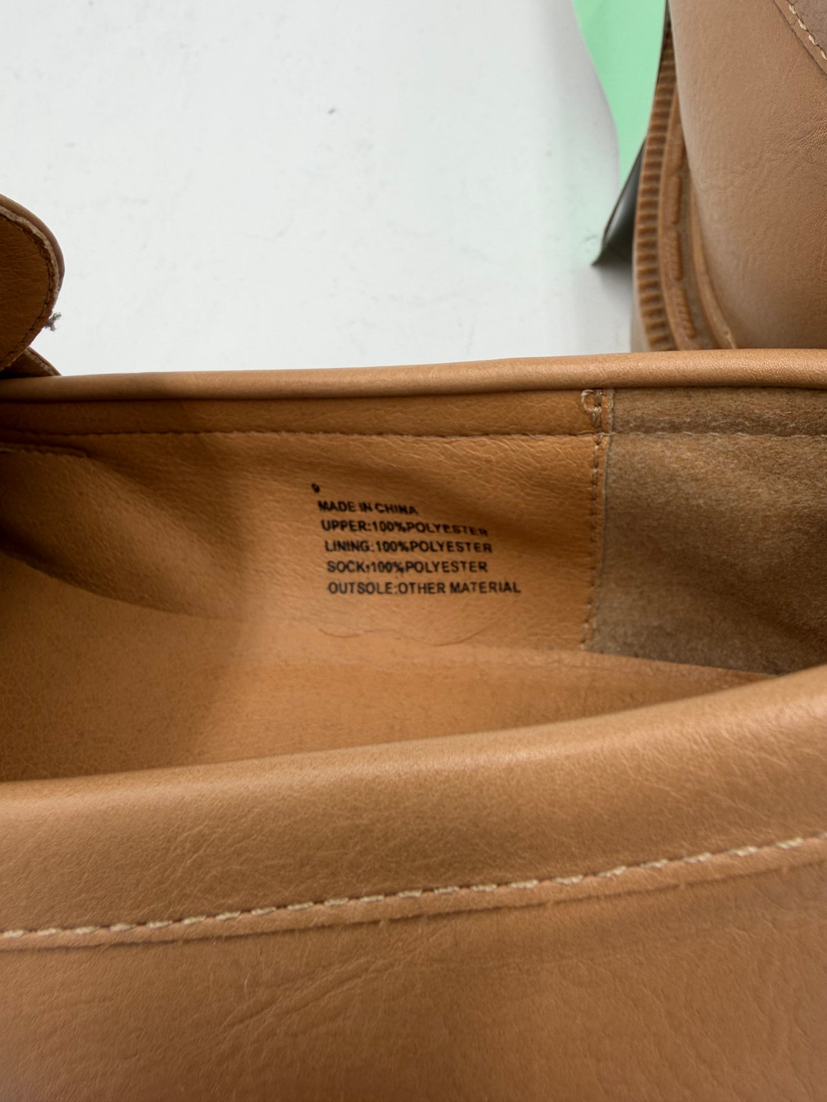 Tan  chunky loafers, 9