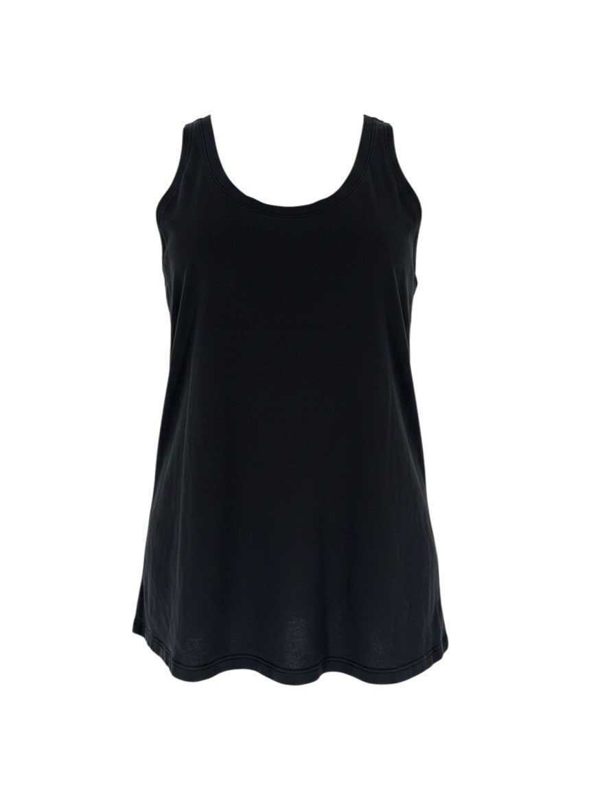 Per Diem Thrifts black Lululemon active tank top with a scoop neckline, size 14